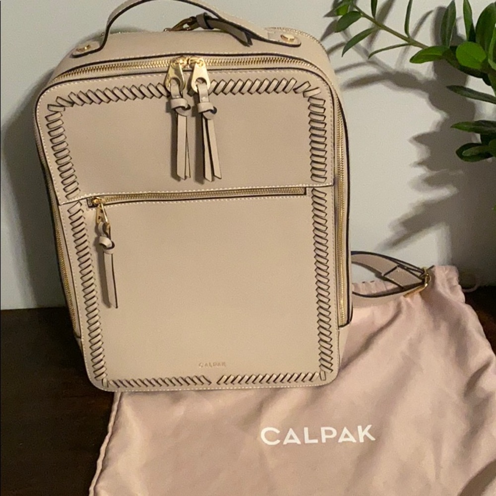 Calpak Kaya Laptop Backpack in Stone